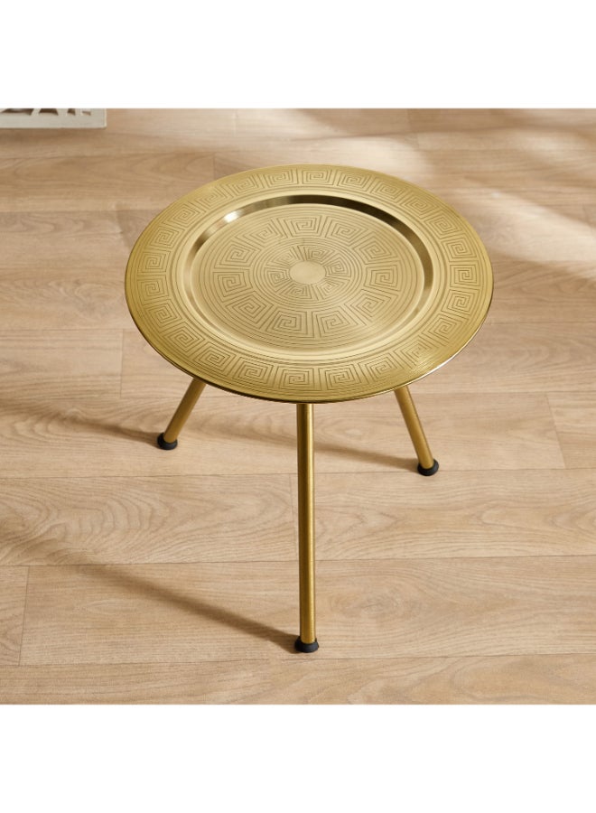 Home Box Isaba Marlina Decorative Tray Table - Gold - Image 3